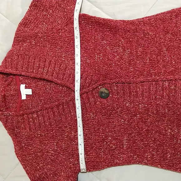 Charter Club One Button Cardigan Size S Red 4% Wool - Picture 9 of 9